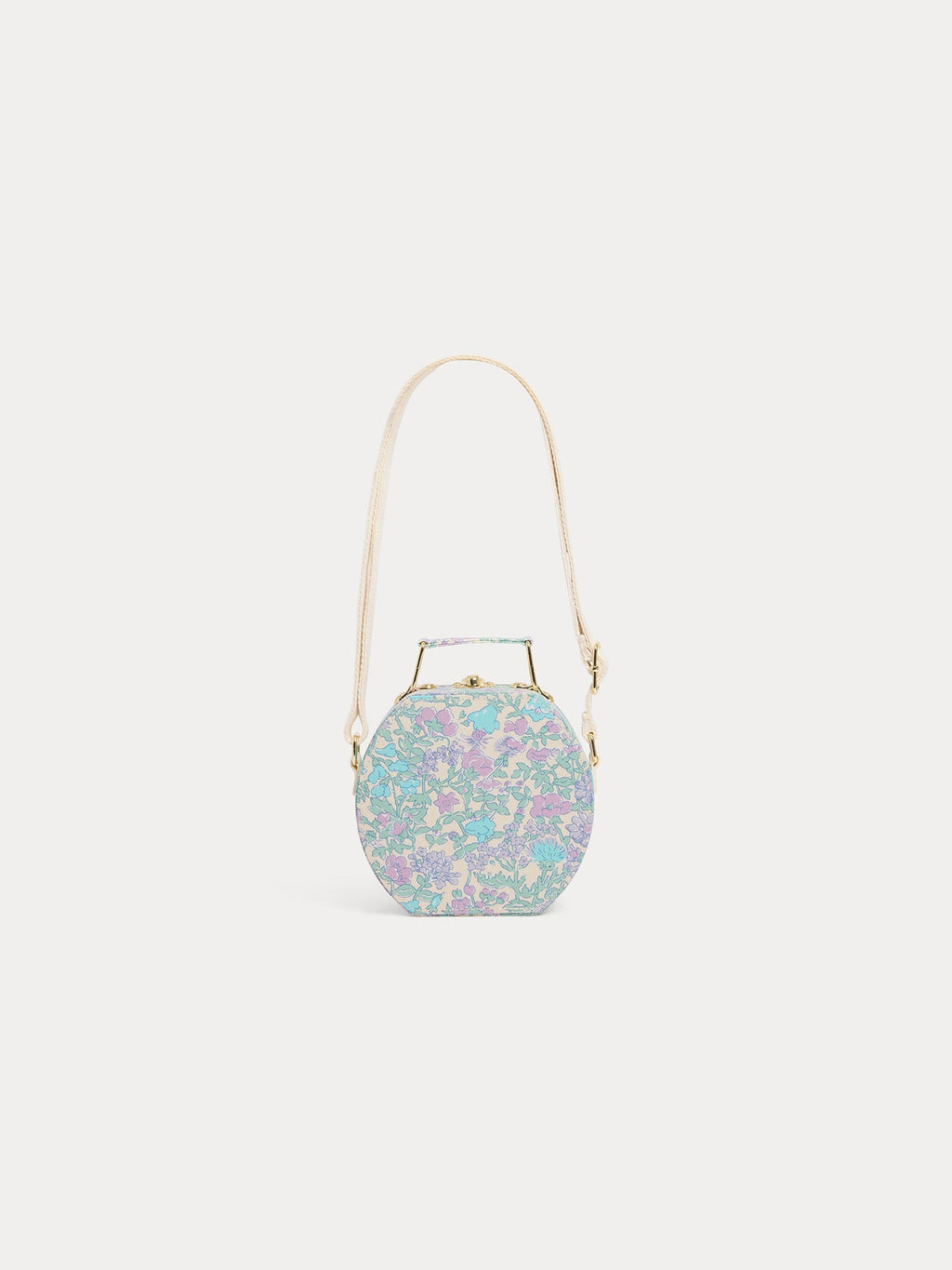 Sac valise en tissu Liberty imprimé cerises en coton biologique