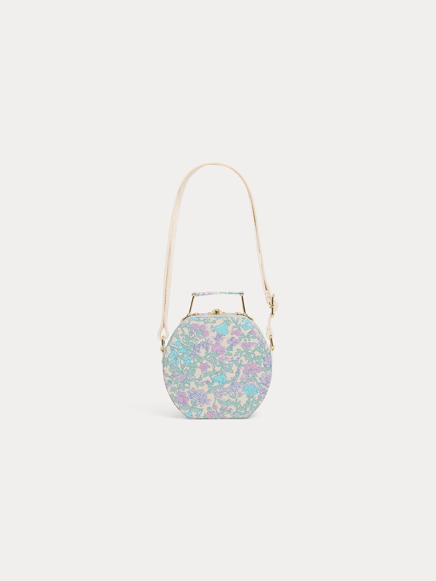 Sac valise en tissu Liberty imprimé cerises en coton biologique