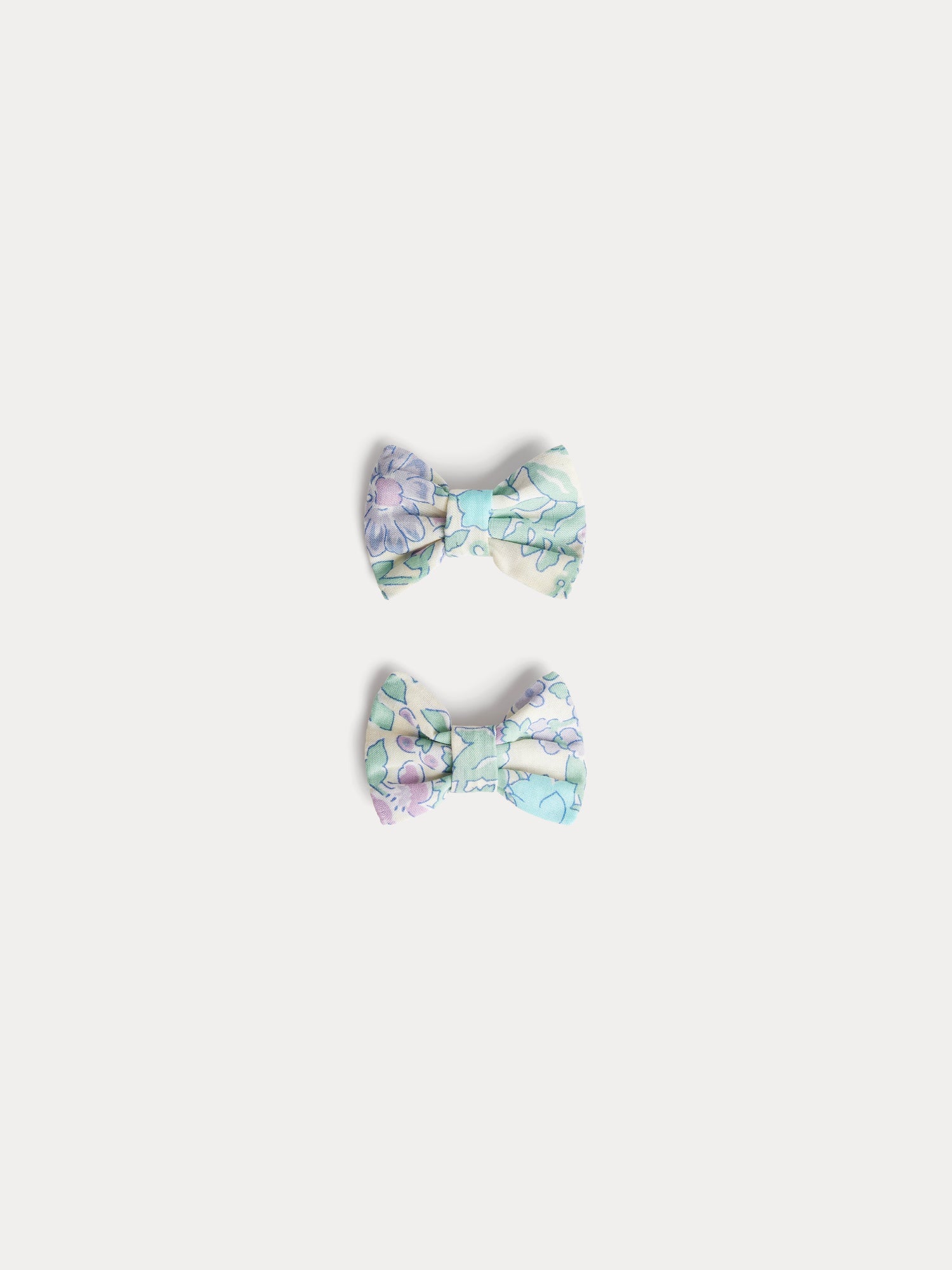 Barrette en tissu bleu en coton biologique