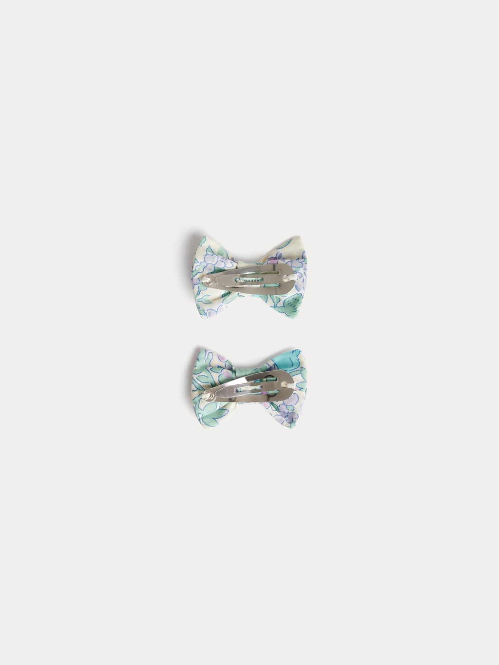 Barrette en tissu bleu en coton biologique
