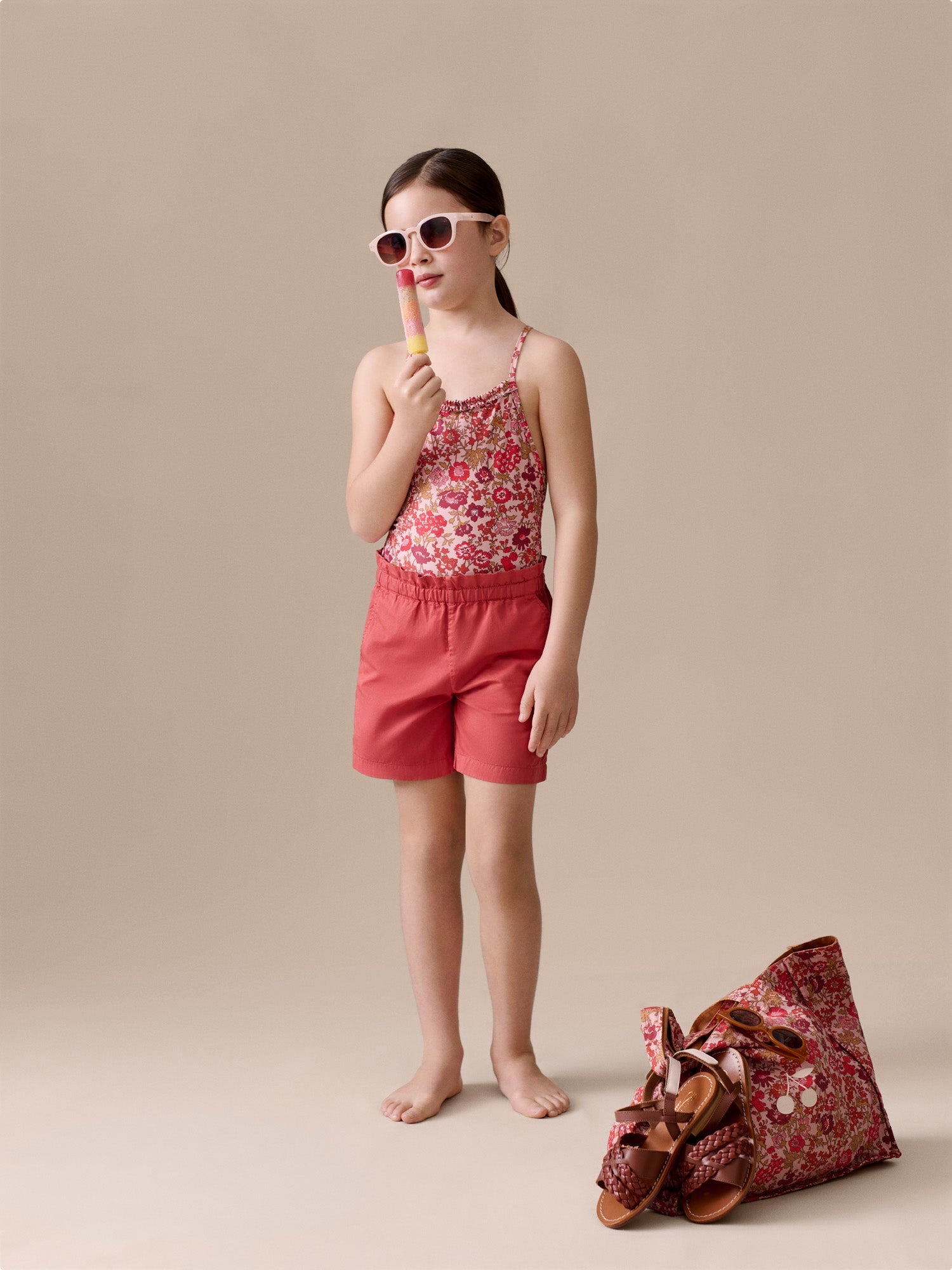 Shorts en coton biologique grenadine