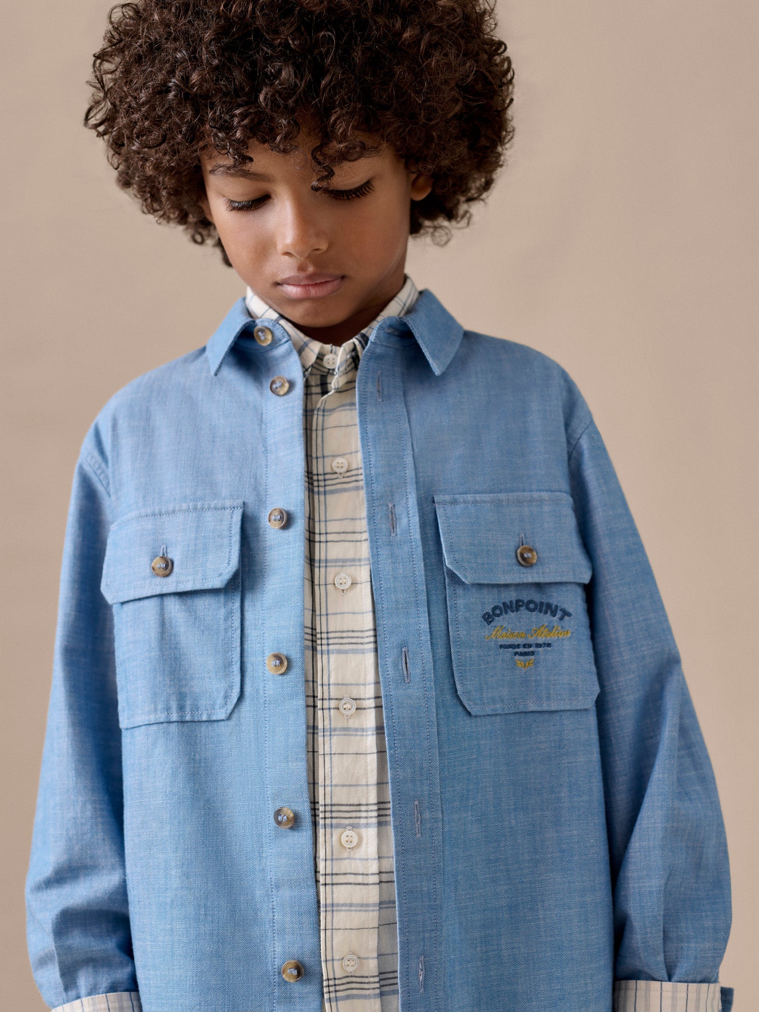 chemise en chambray de coton bio