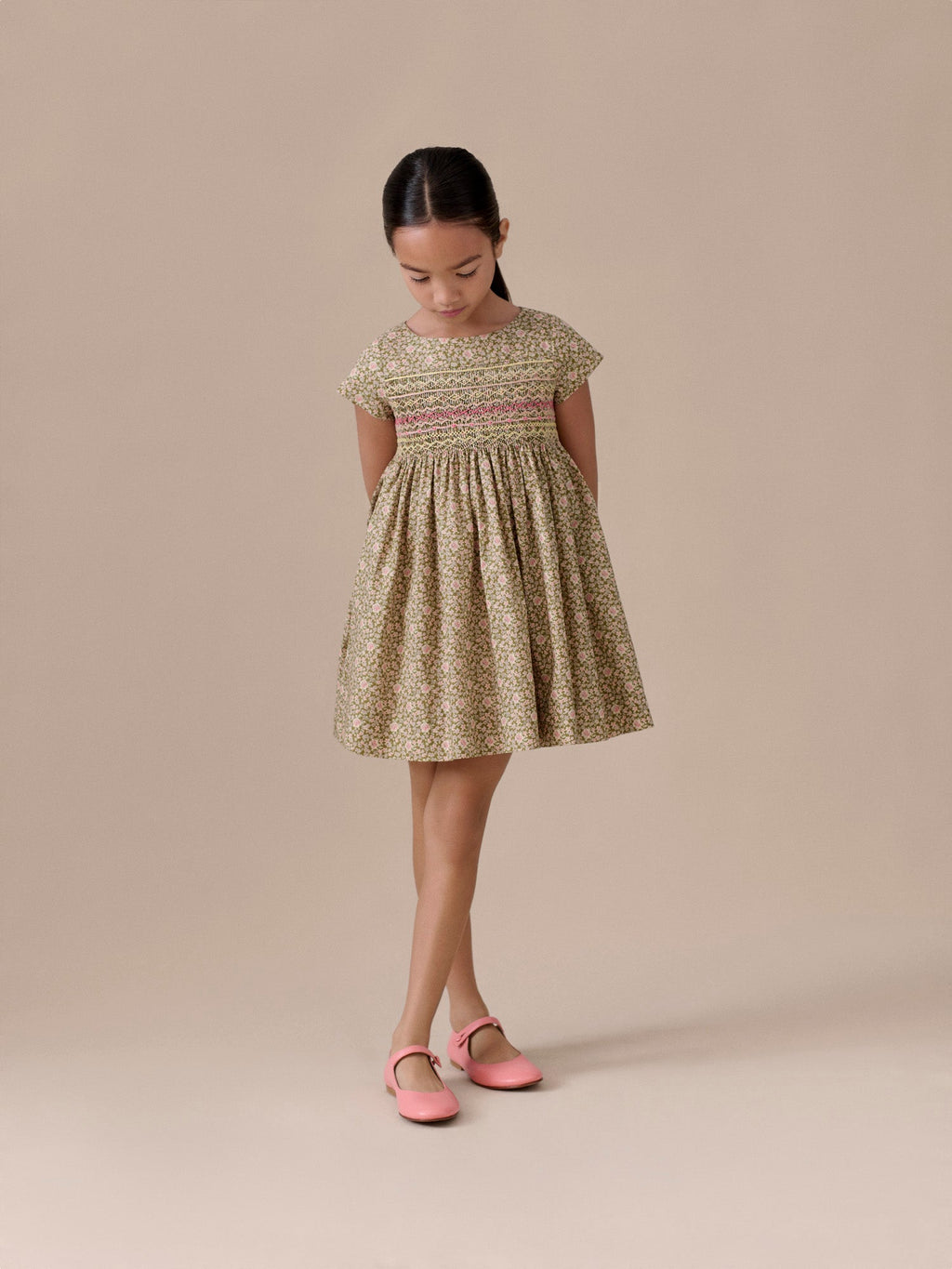 ballerines en cuir corail