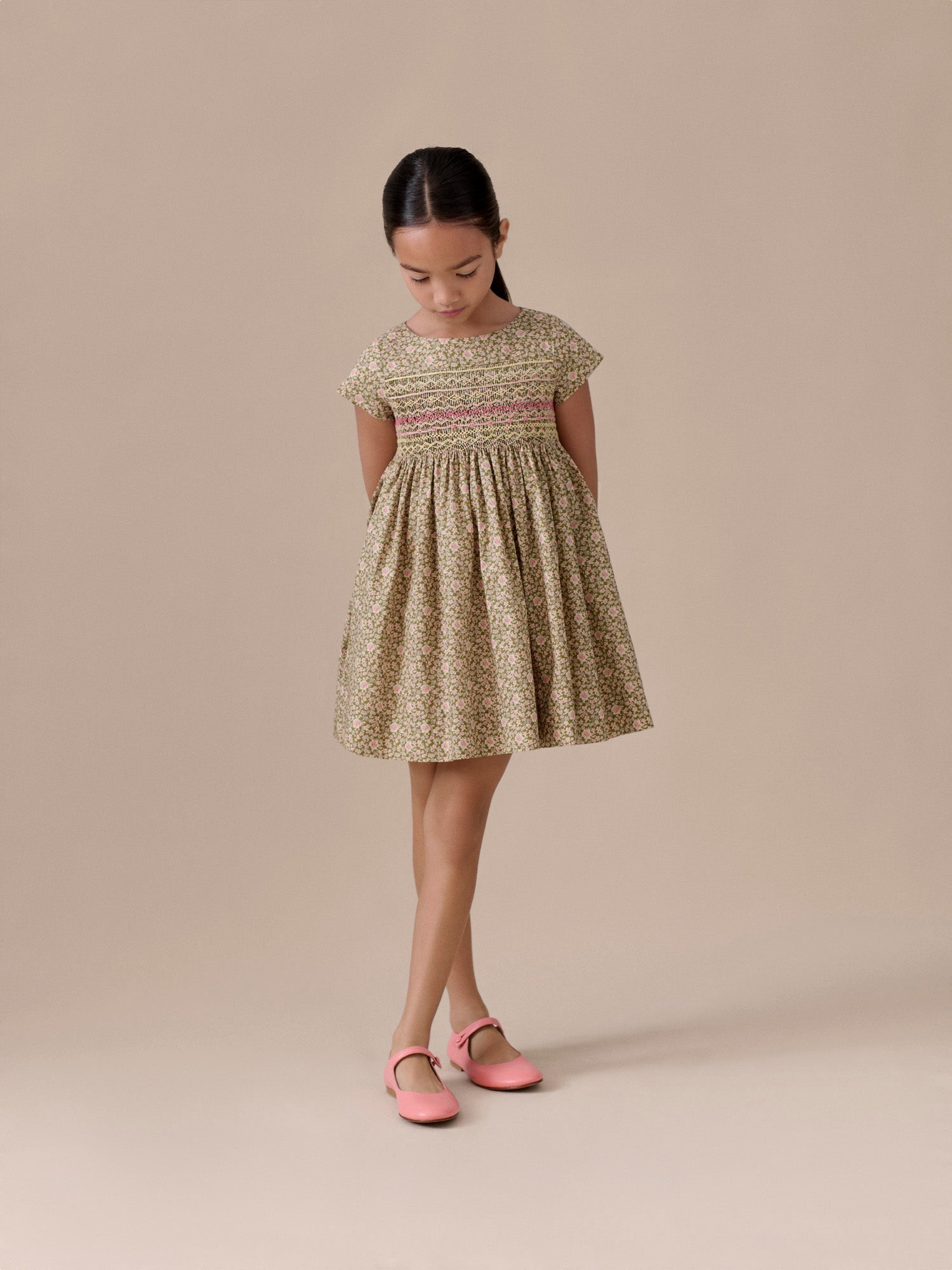 ballerines en cuir corail