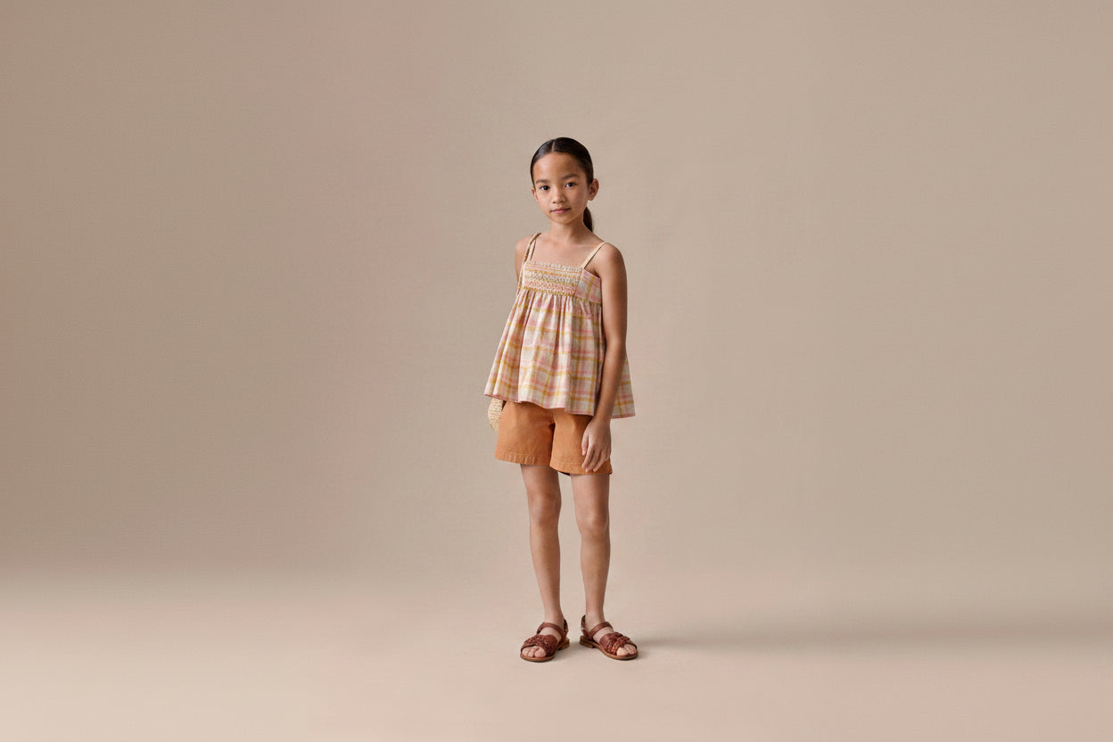 Shorts muscade en coton biologique