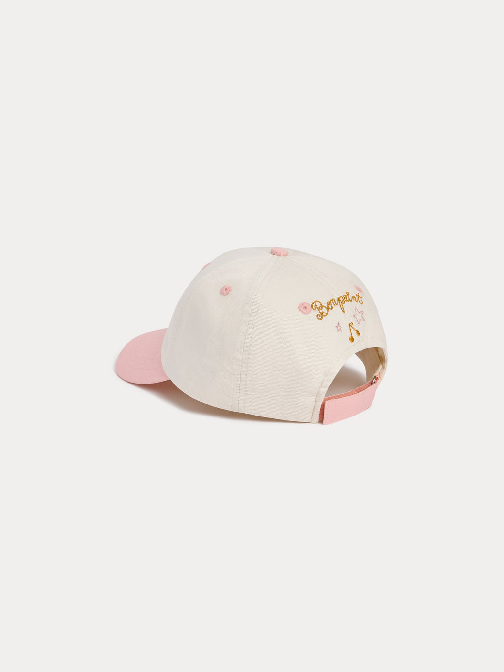 casquette bicolore avec écusson cerise