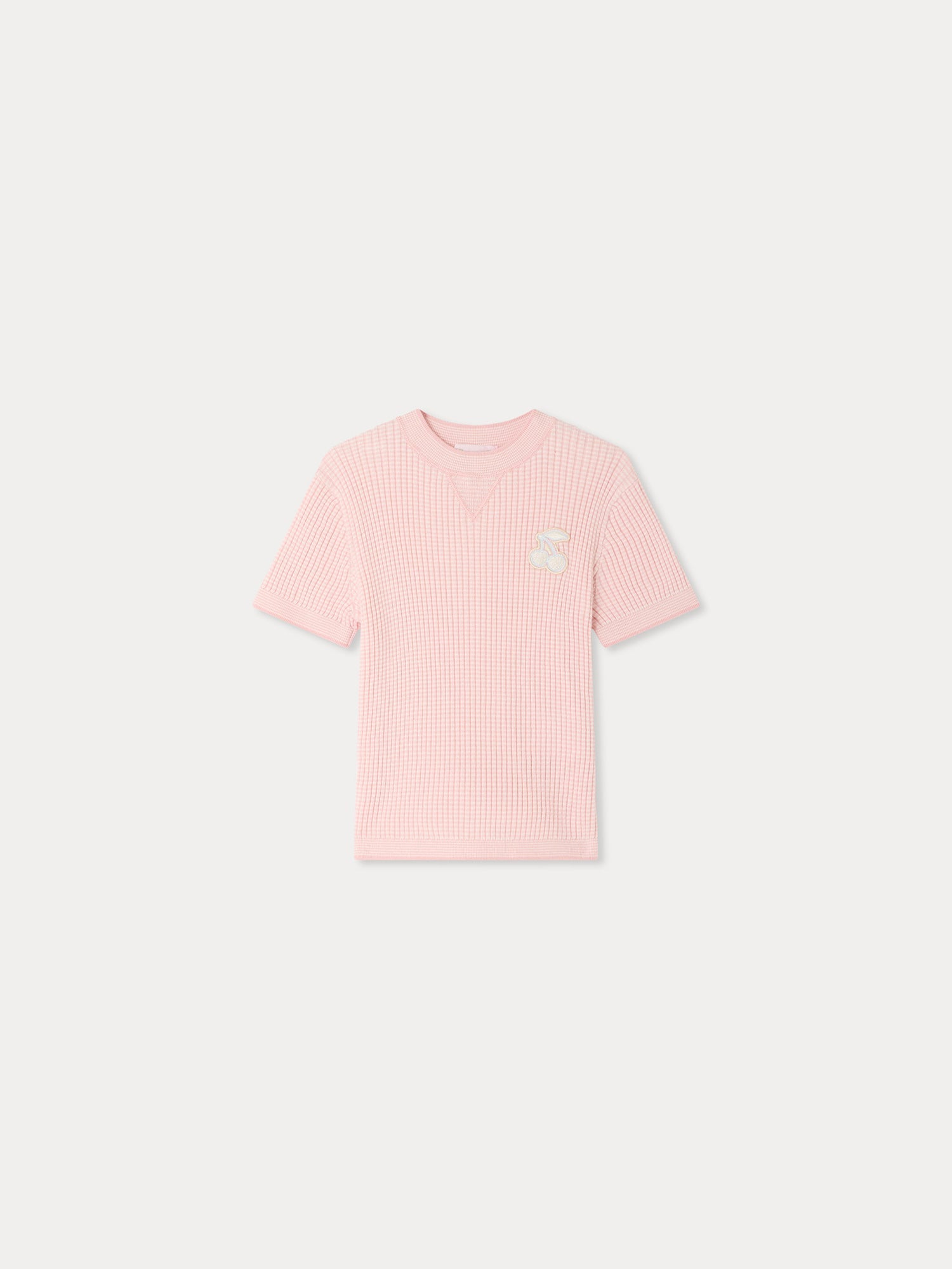 Pull en coton biologique avec patch cerise