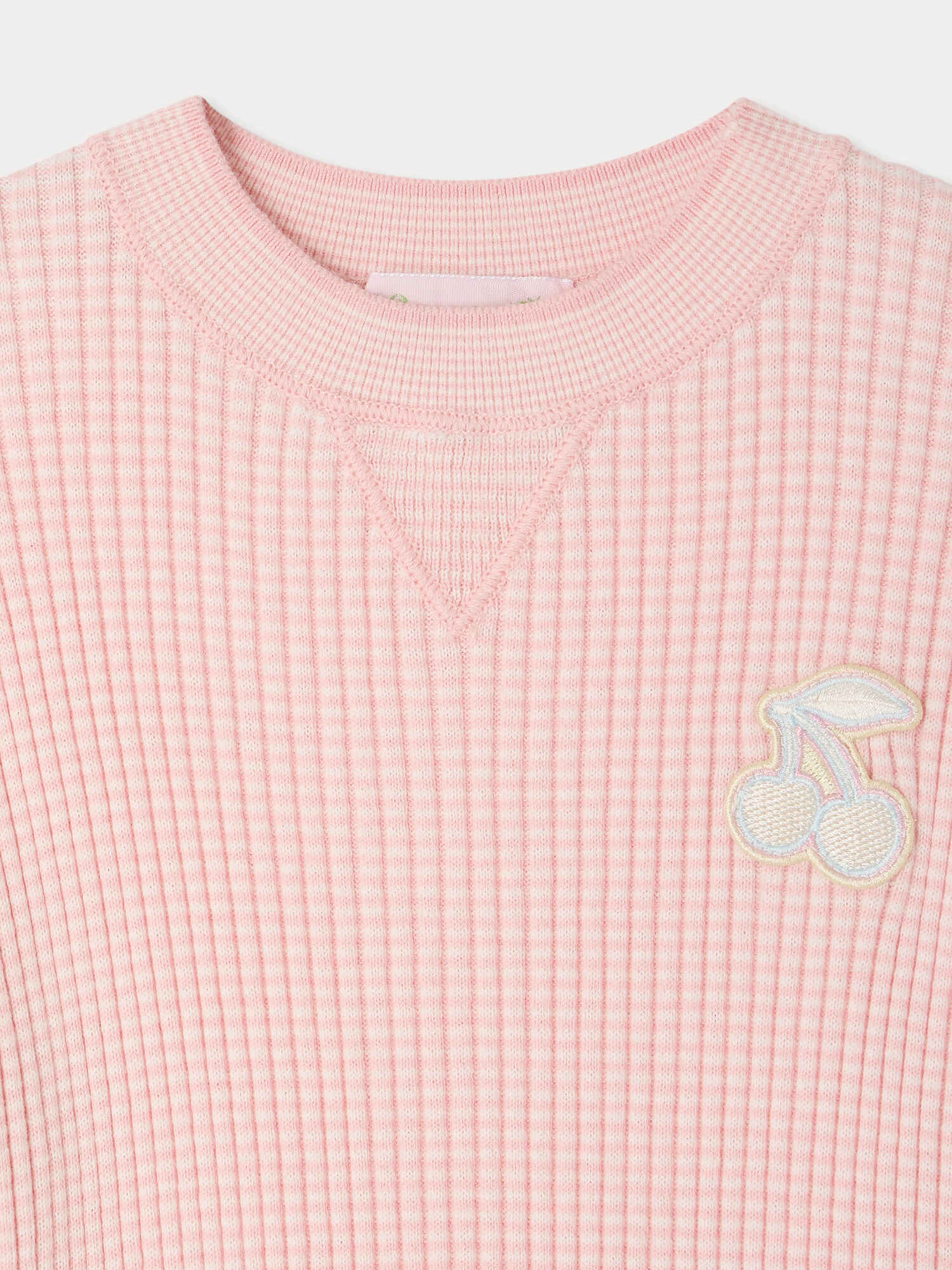 Pull en coton biologique avec patch cerise