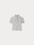 blouse à volants en coton biologique