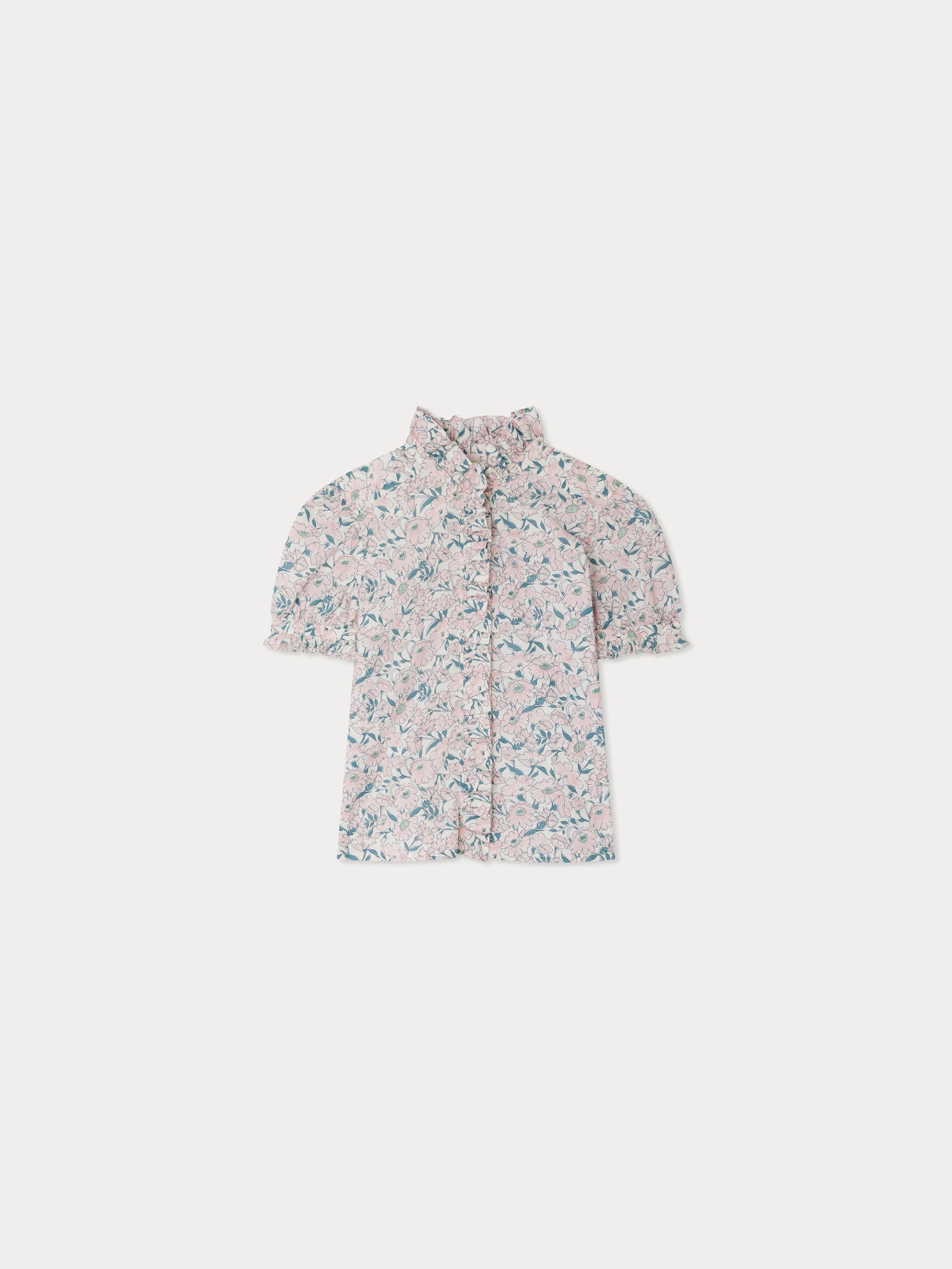 blouse à volants en coton biologique