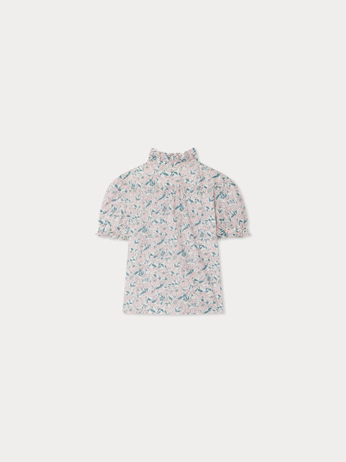 blouse à volants en coton biologique
