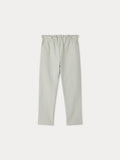 pantalon rayé en lin