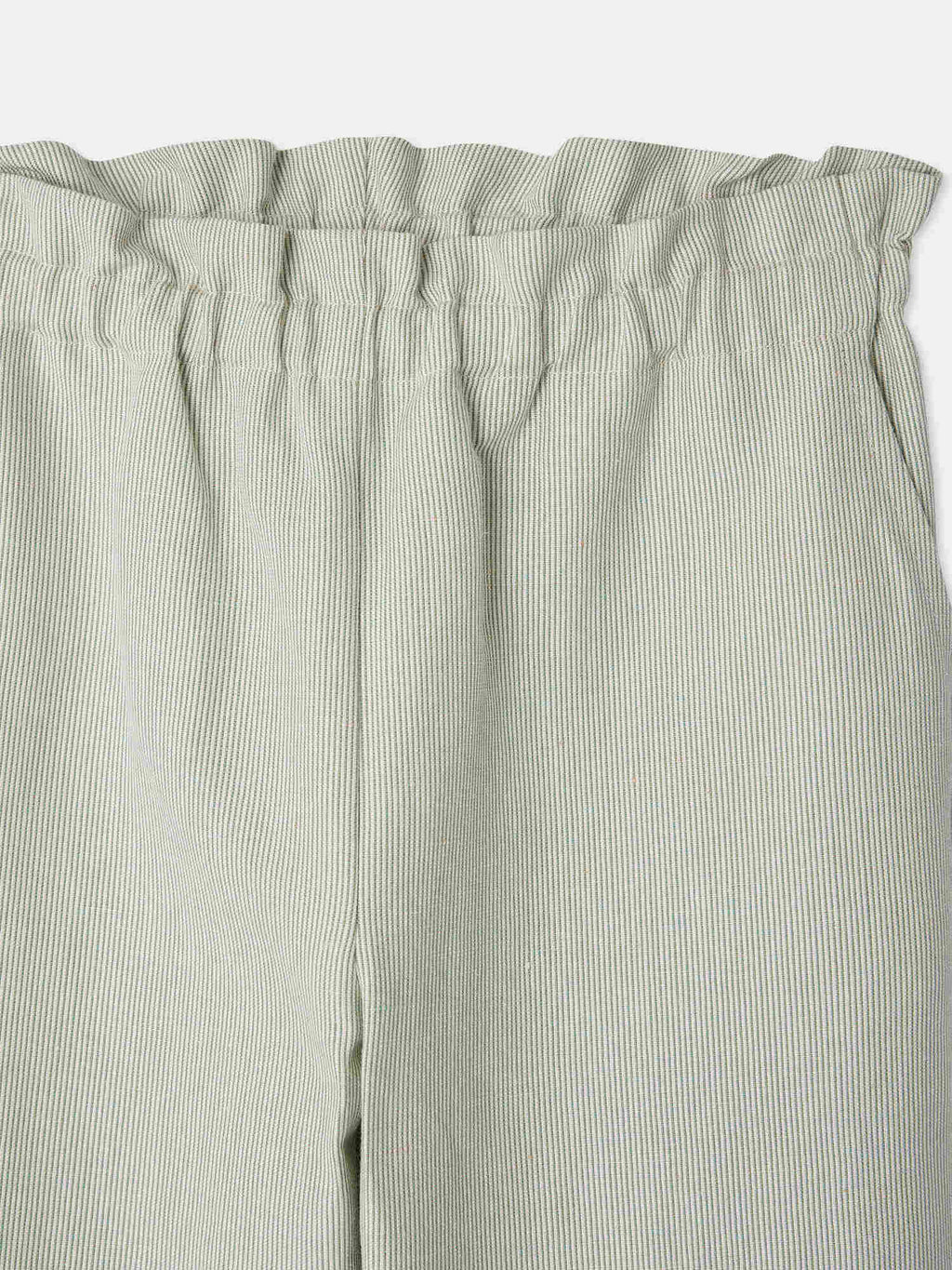 pantalon rayé en lin