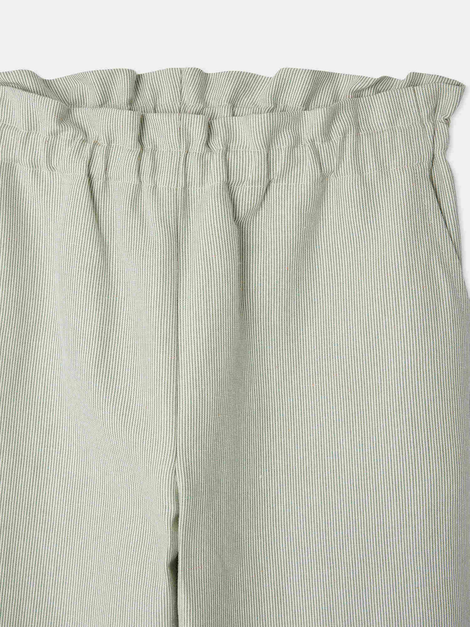 pantalon rayé en lin