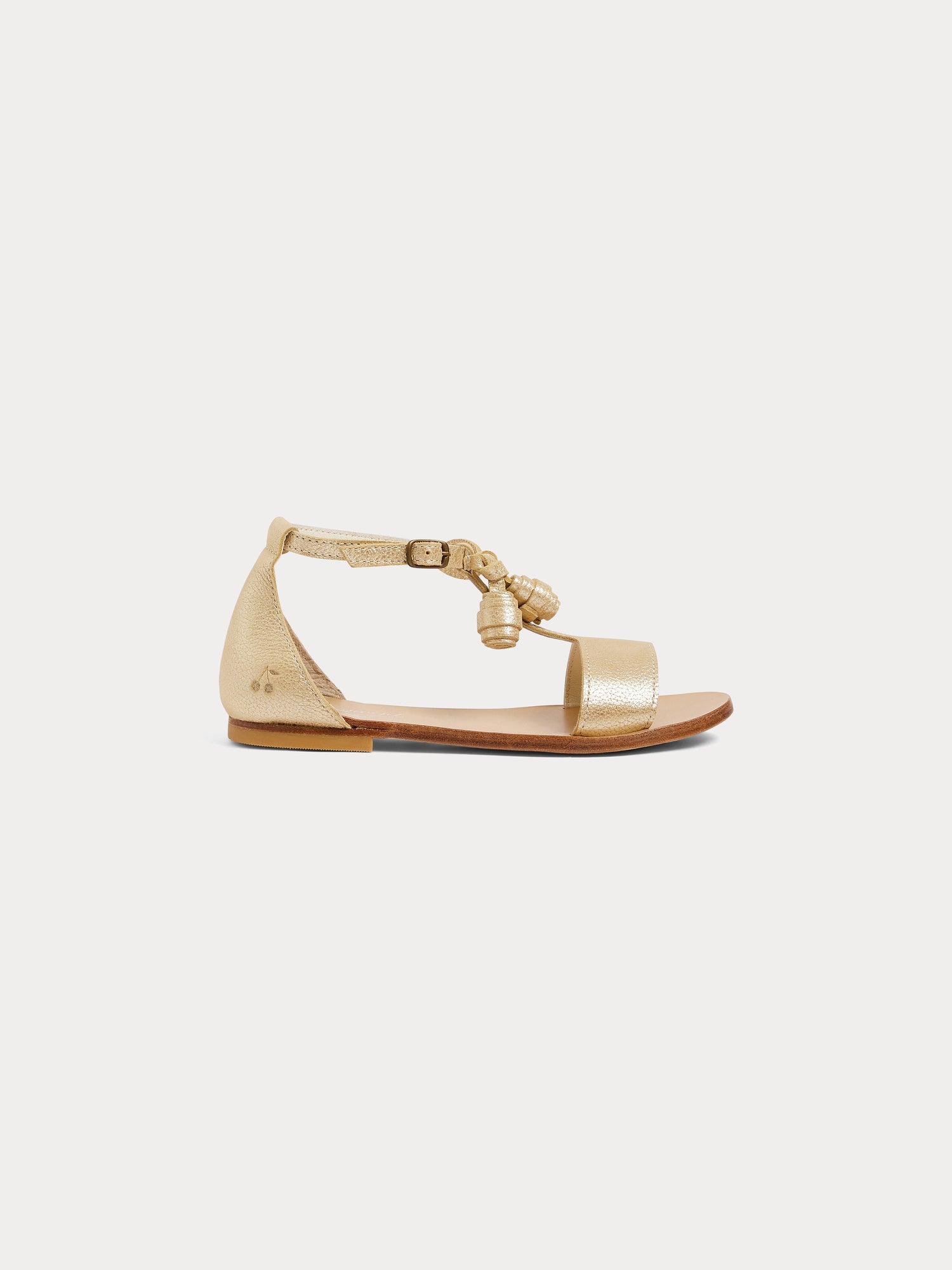 sandales en cuir cerise