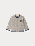 veste matelassée avec jacquard brodé en coton biologique