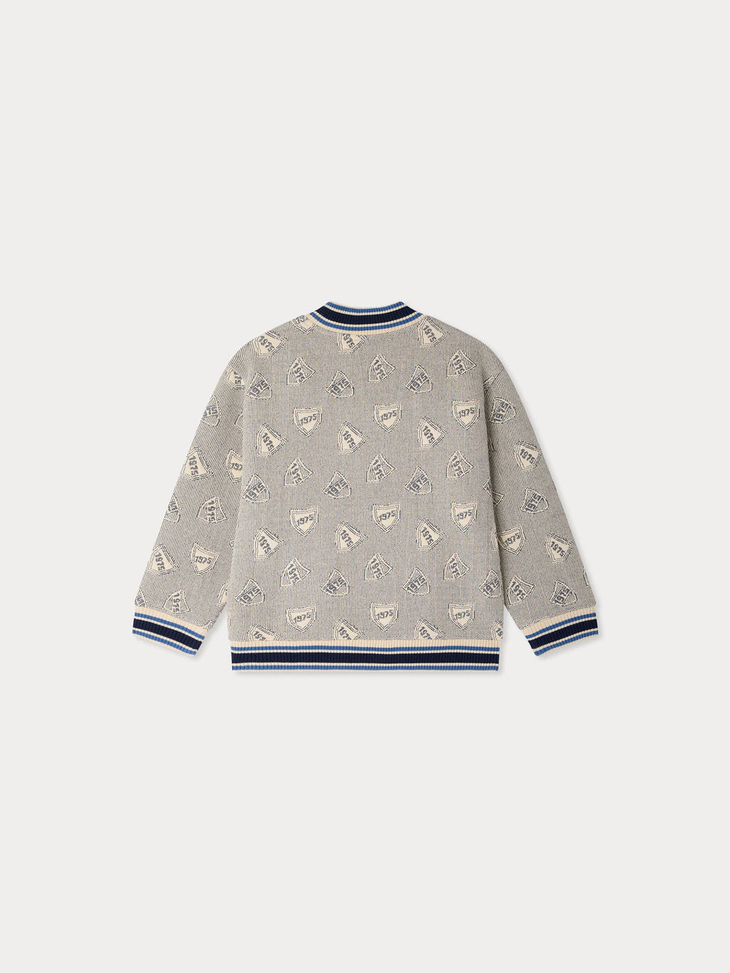 veste matelassée avec jacquard brodé en coton biologique