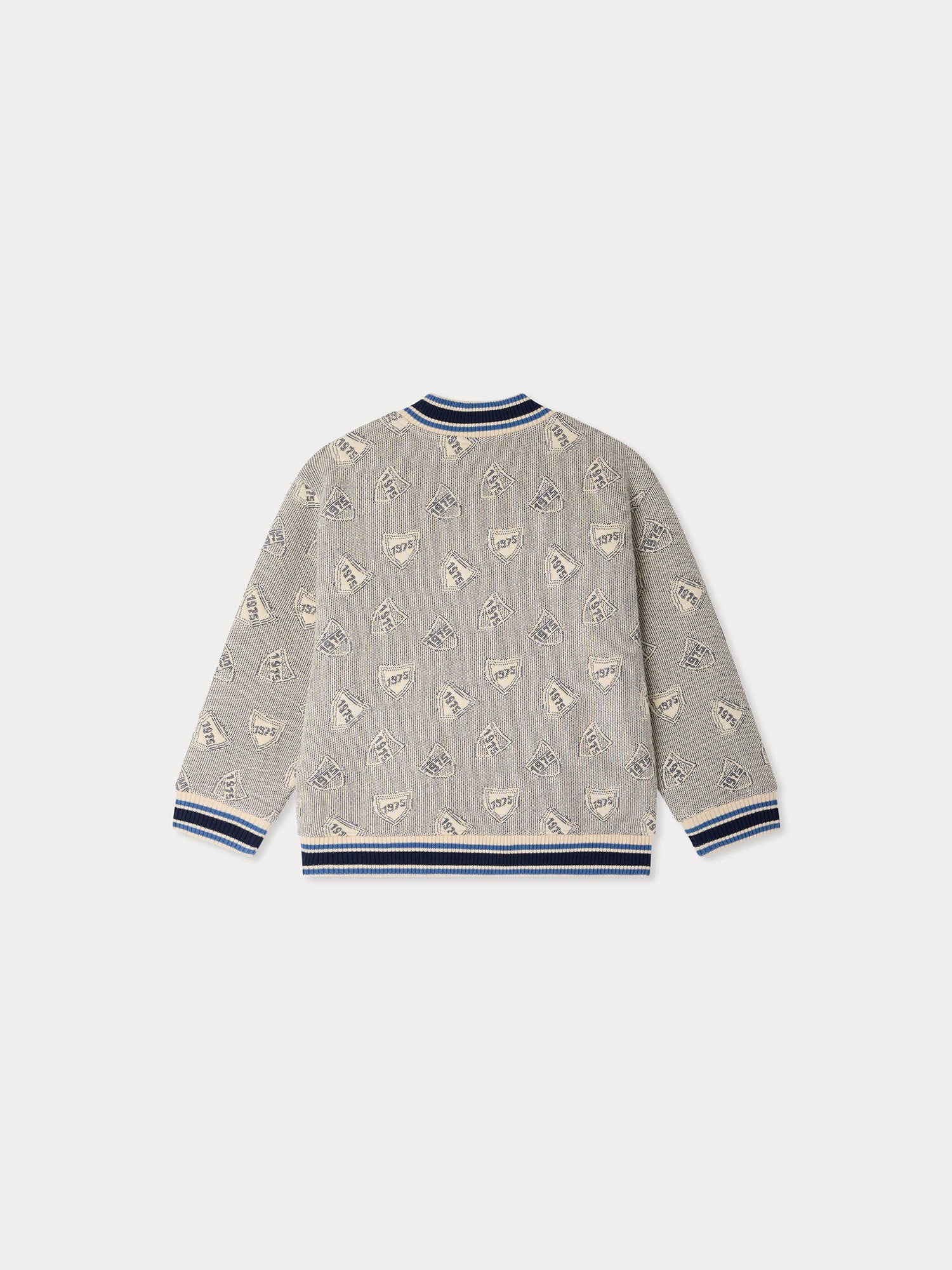 veste matelassée avec jacquard brodé en coton biologique