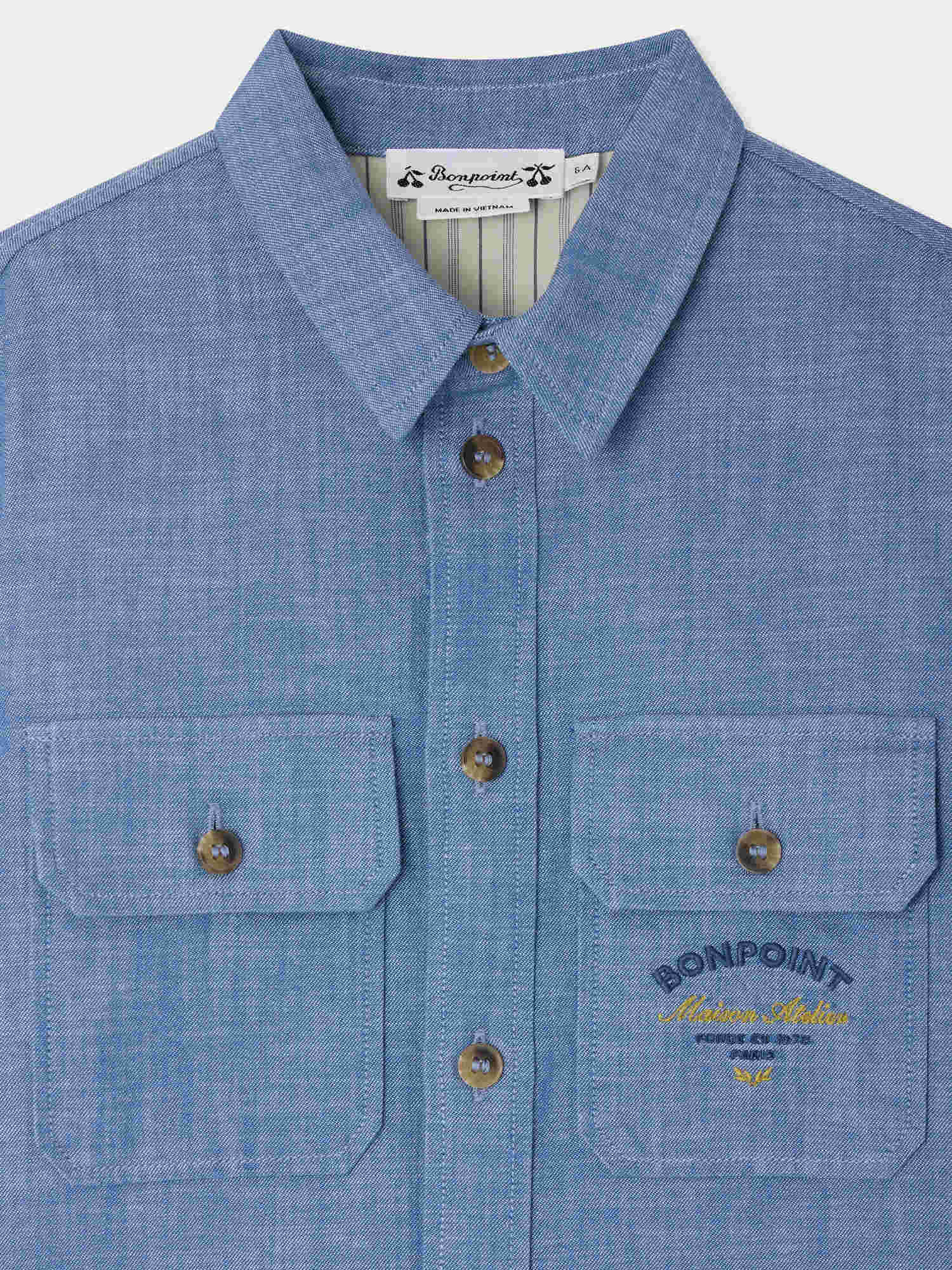 chemise en chambray de coton bio