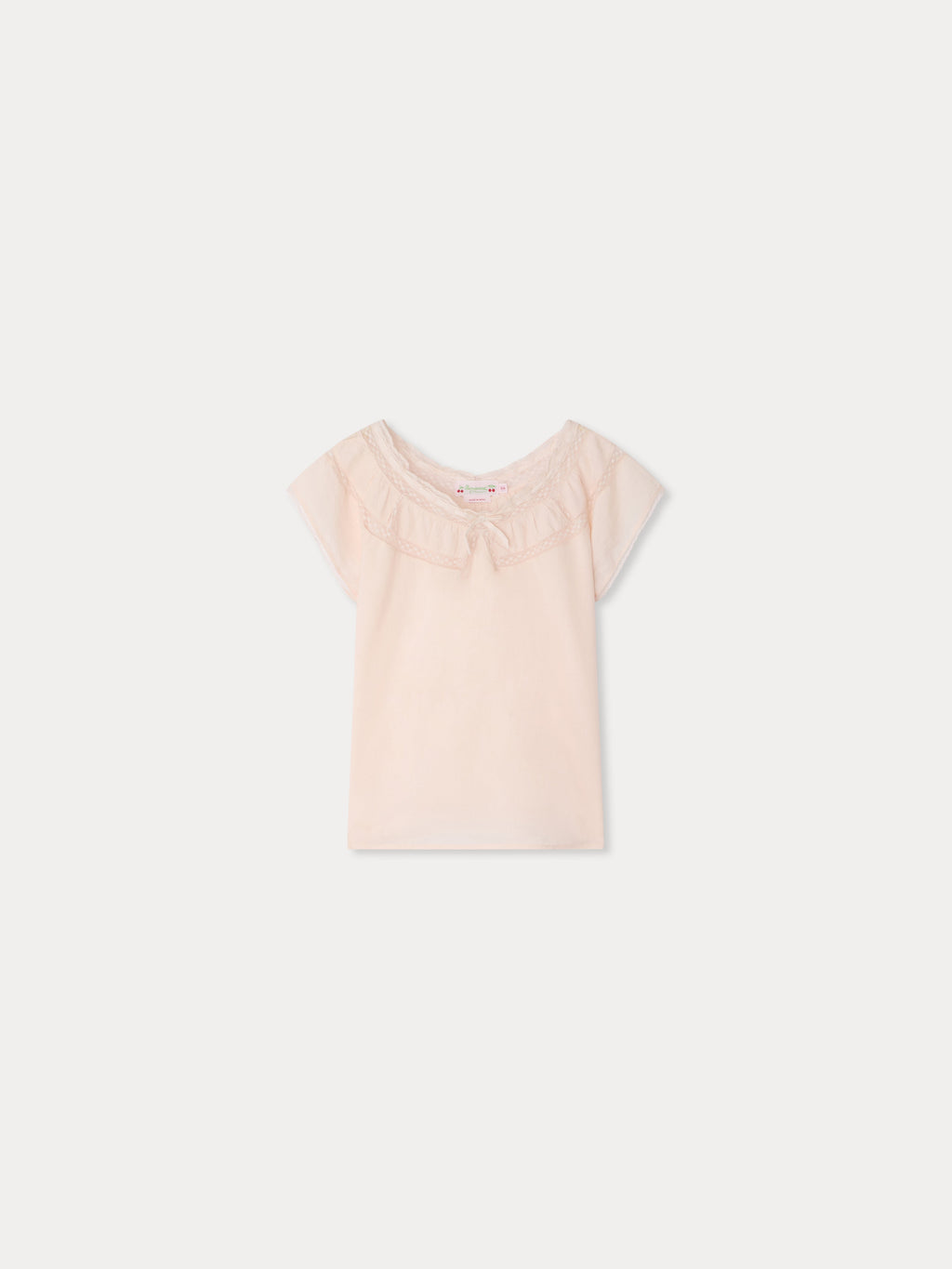 Blouse en voile de coton biologique et dentelle de Calais