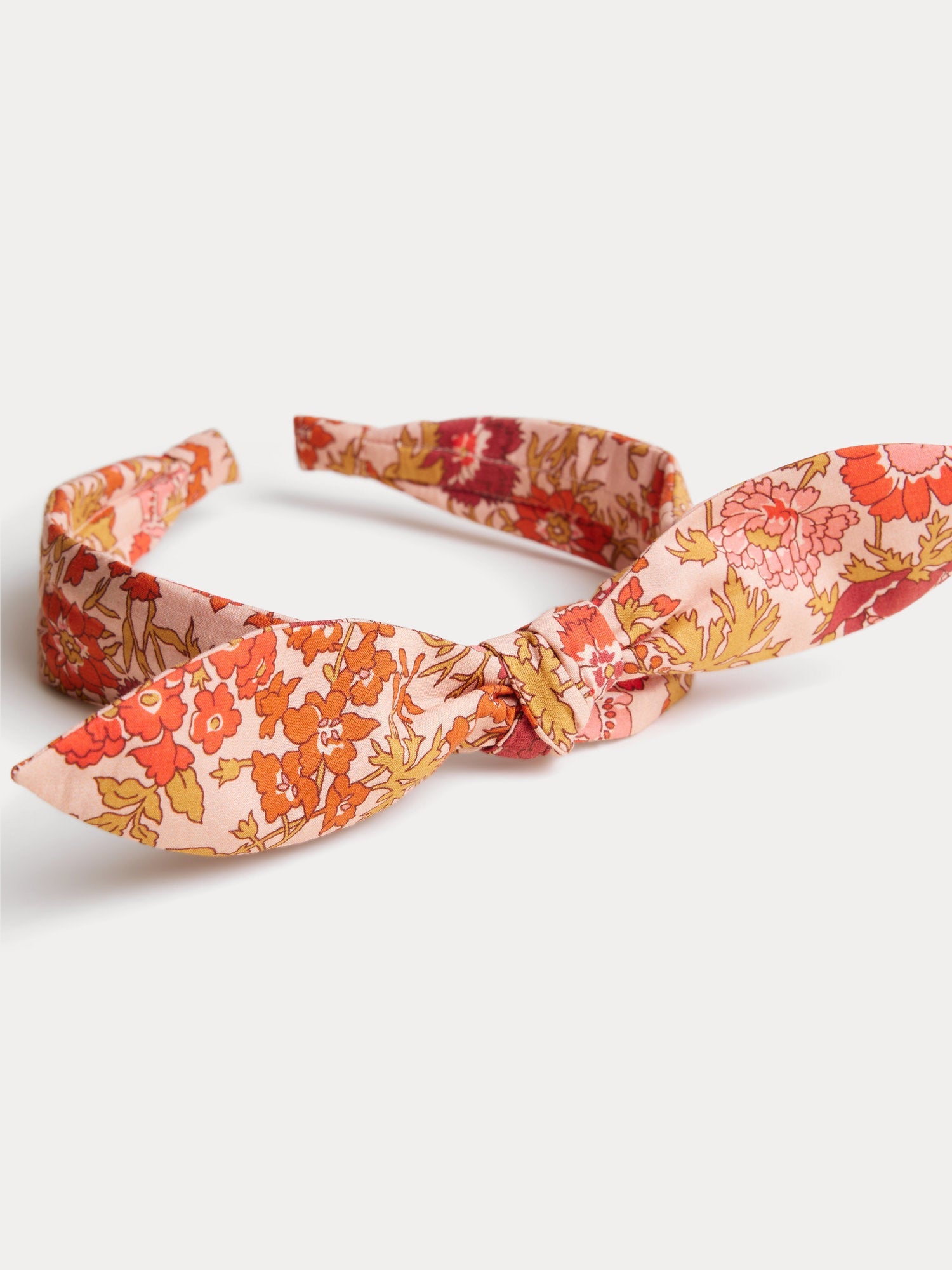 bandeau rose en popeline de coton biologique Liberty