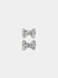 Barrettes en tissu Liberty bleu