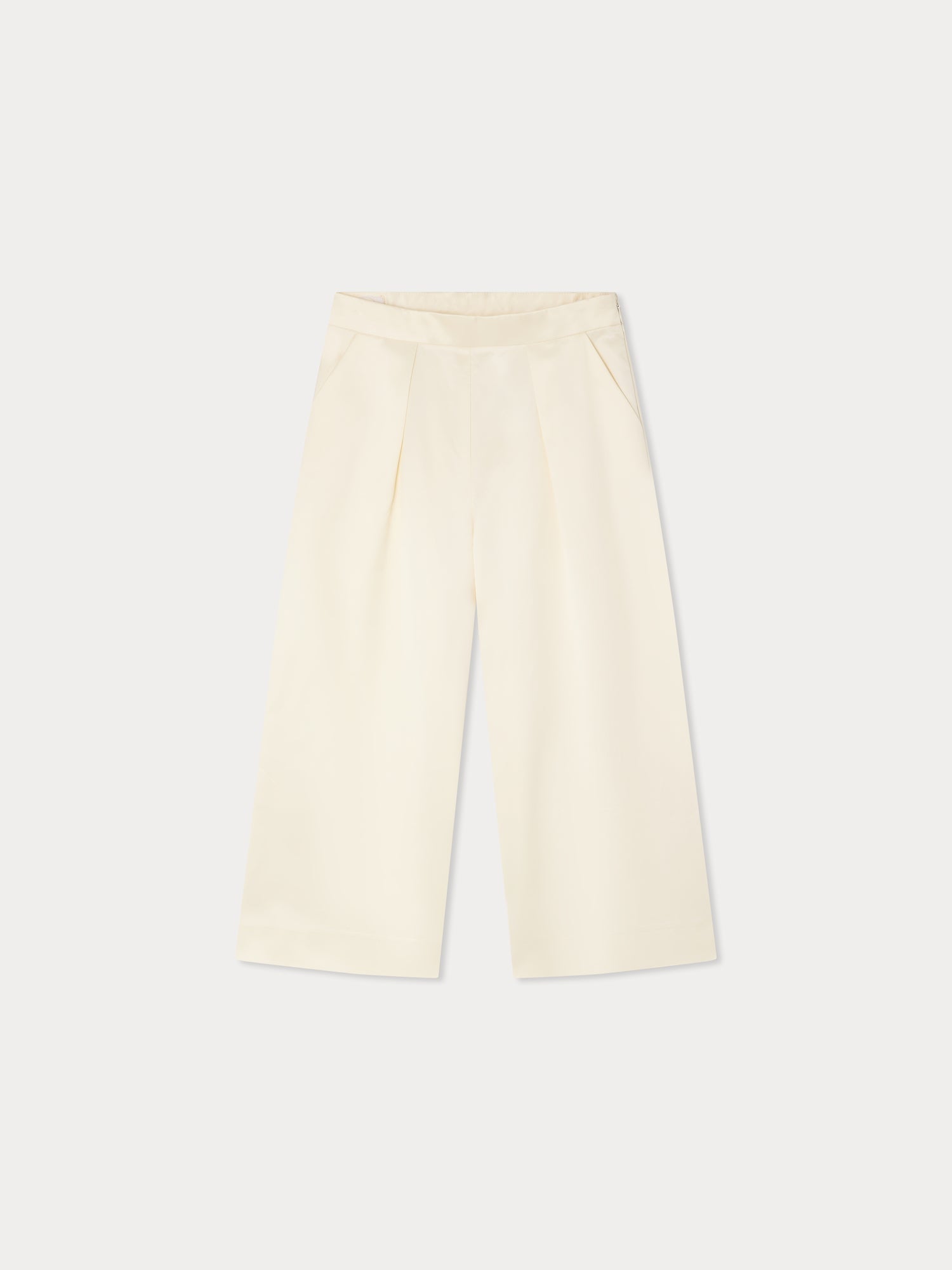 pantalon en satin plissé