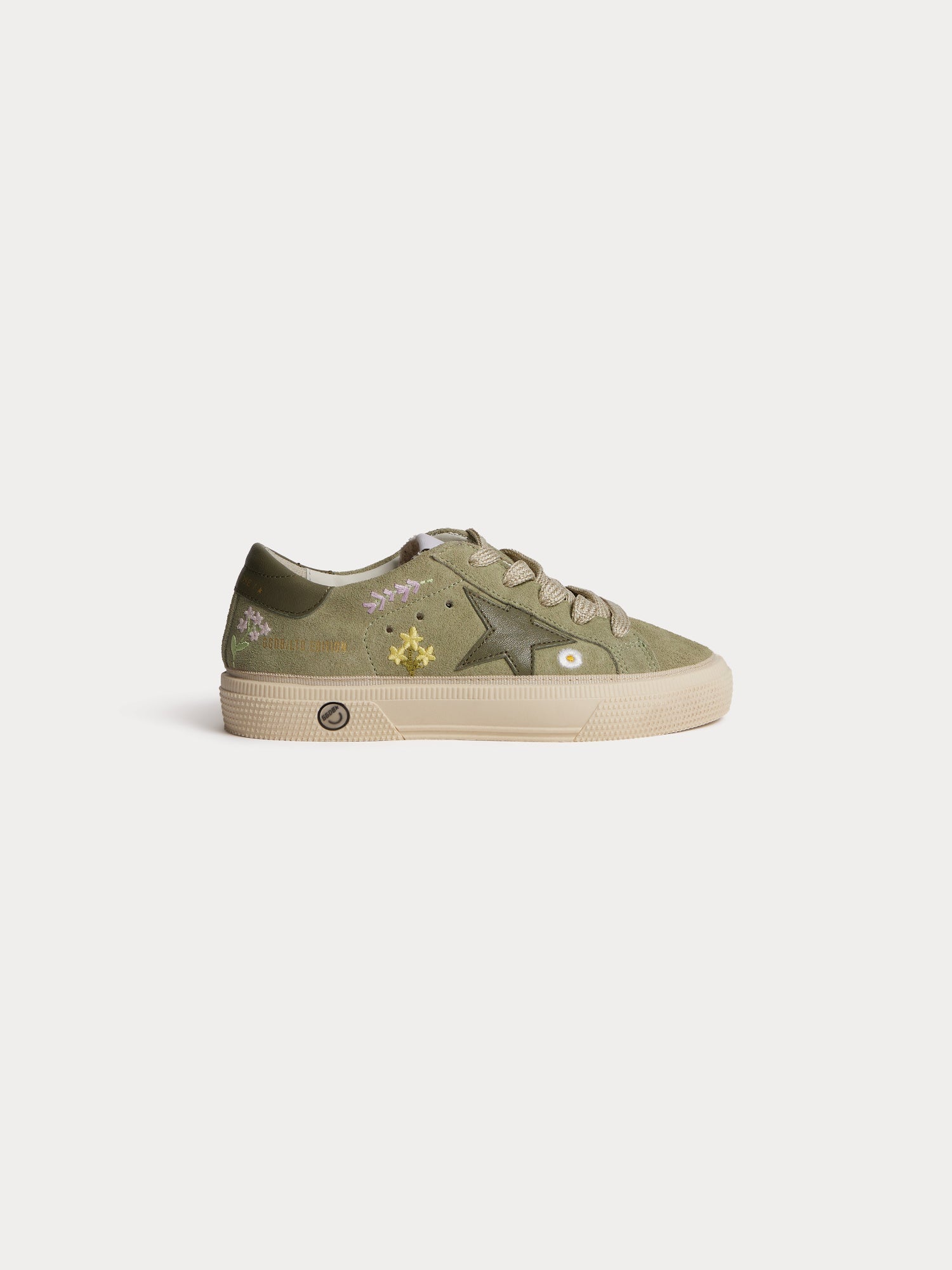 baskets enfant vert-gris