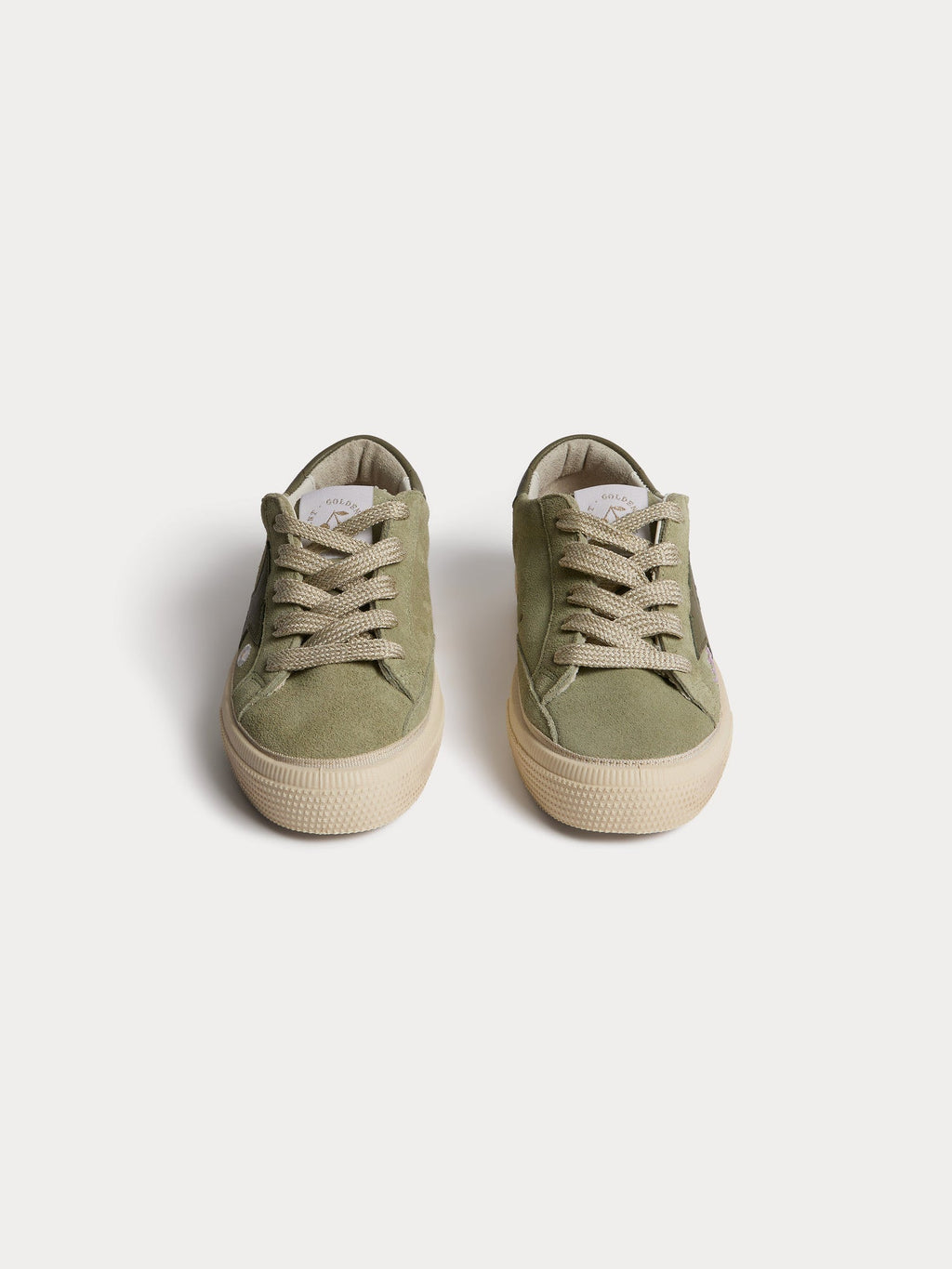 baskets enfant vert-gris