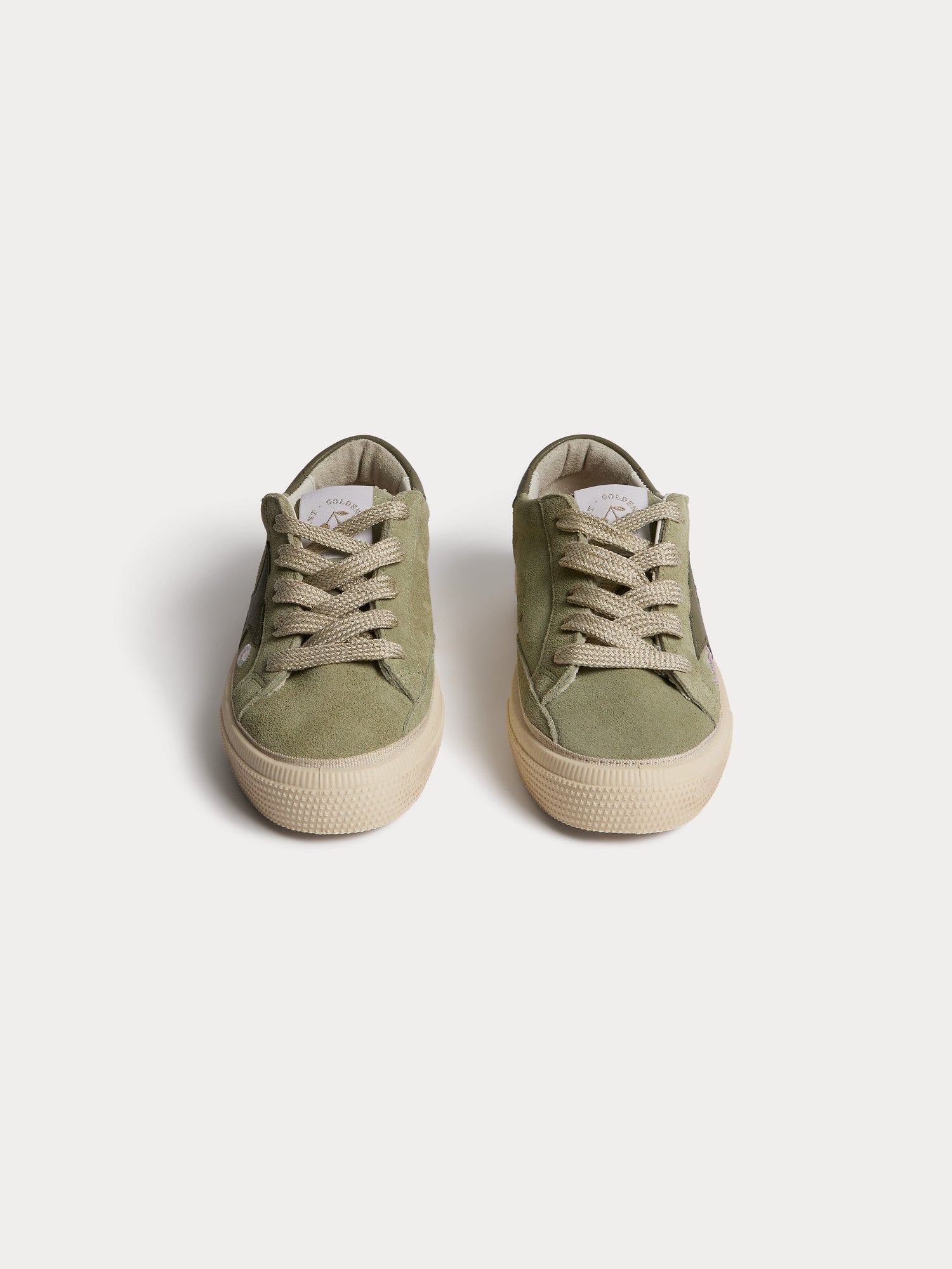 baskets enfant vert-gris