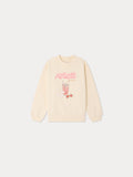 sweat-shirt avec un imprimé verre à sirop