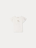 T-shirt brodé cerise en coton biologique