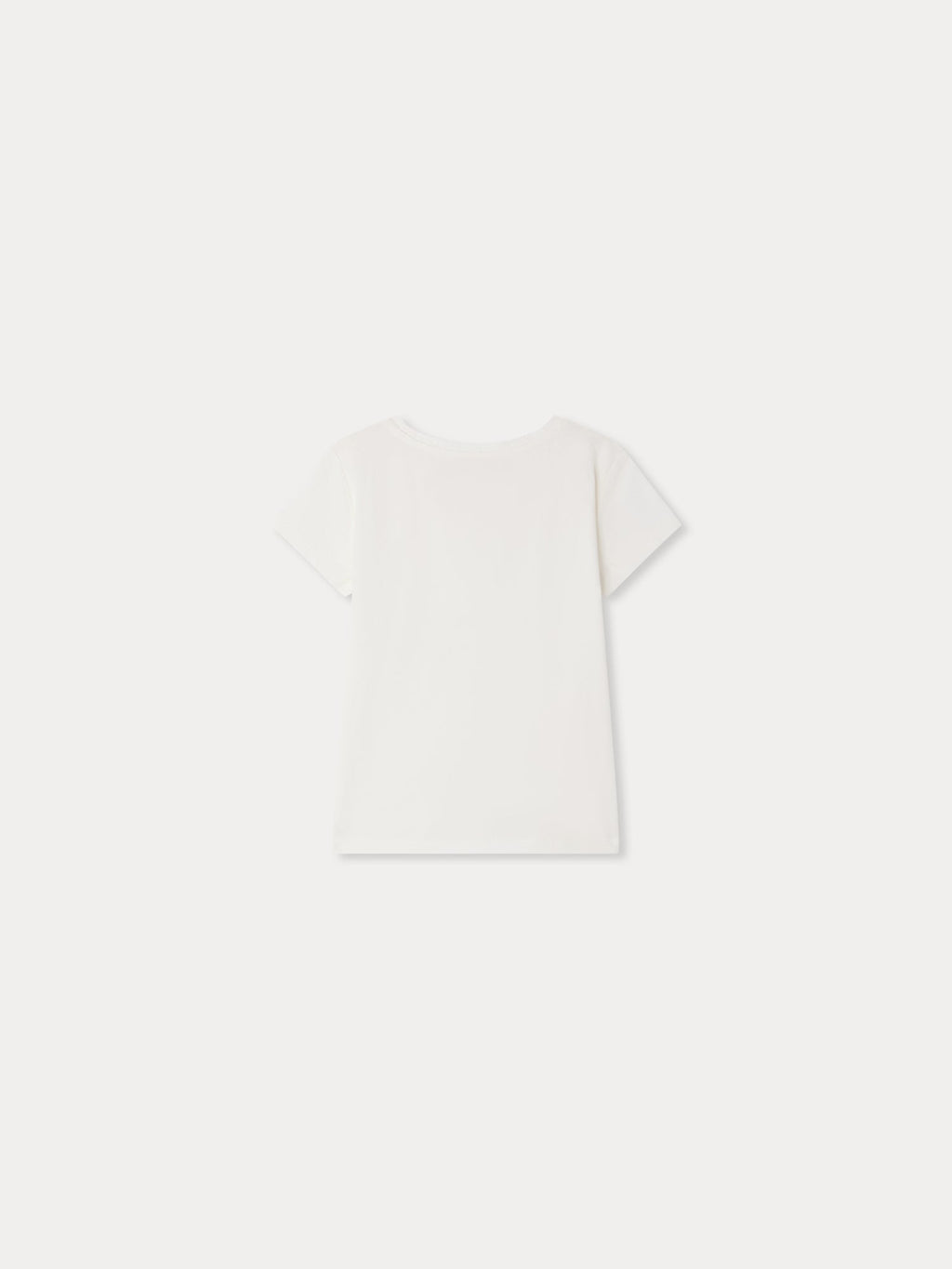 T-shirt en coton biologique avec fleurs brodées à la main