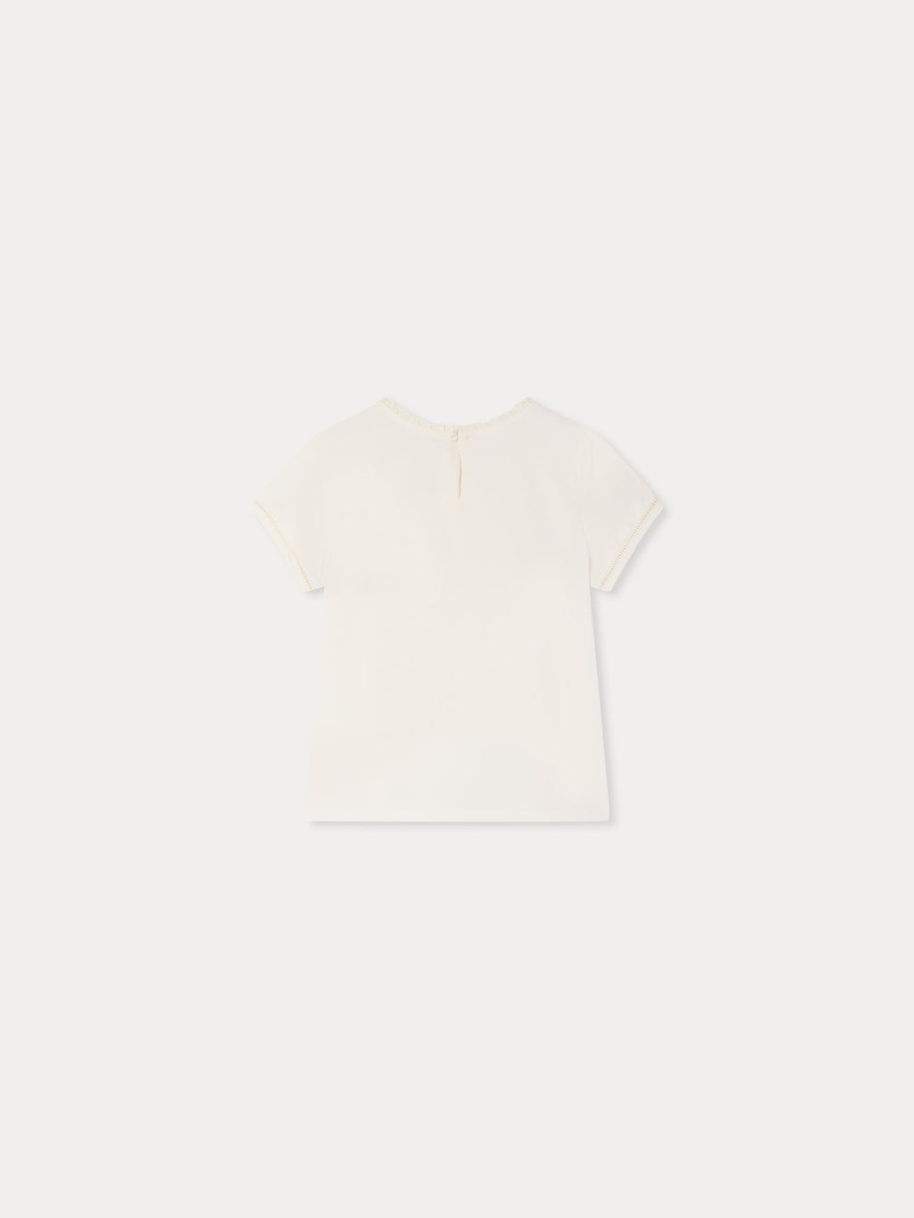T-shirt avec empiècement en dentelle en coton biologique