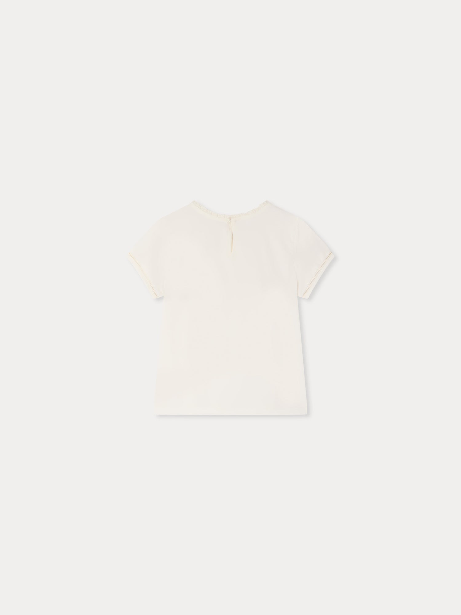 T-shirt avec empiècement en dentelle en coton biologique