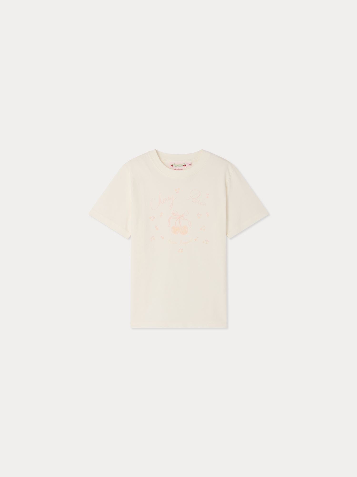 T-shirt imprimé cerises en coton biologique