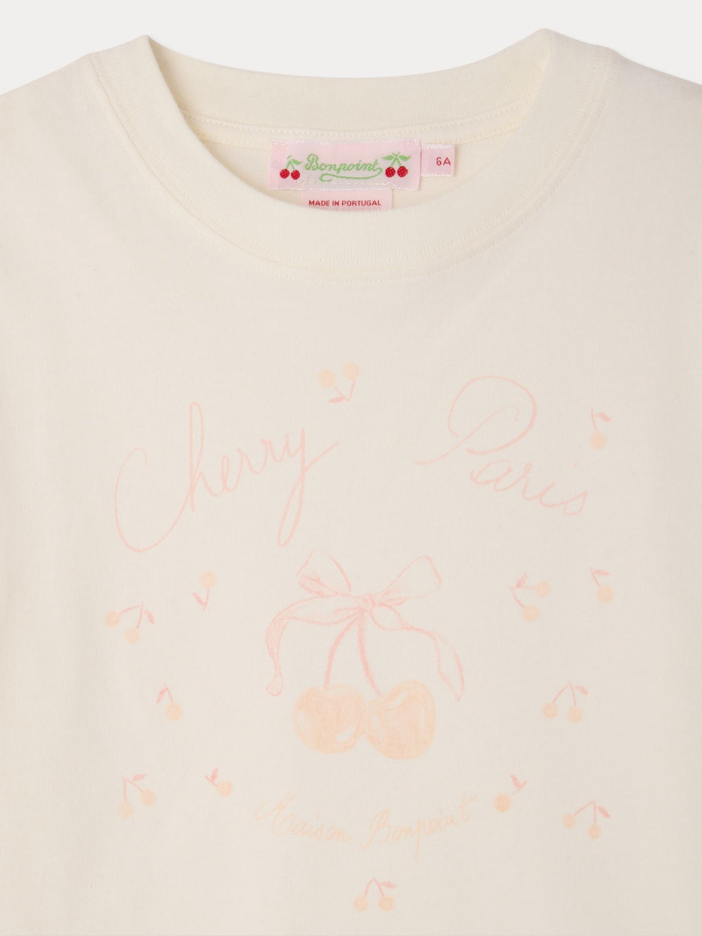 T-shirt imprimé cerises en coton biologique