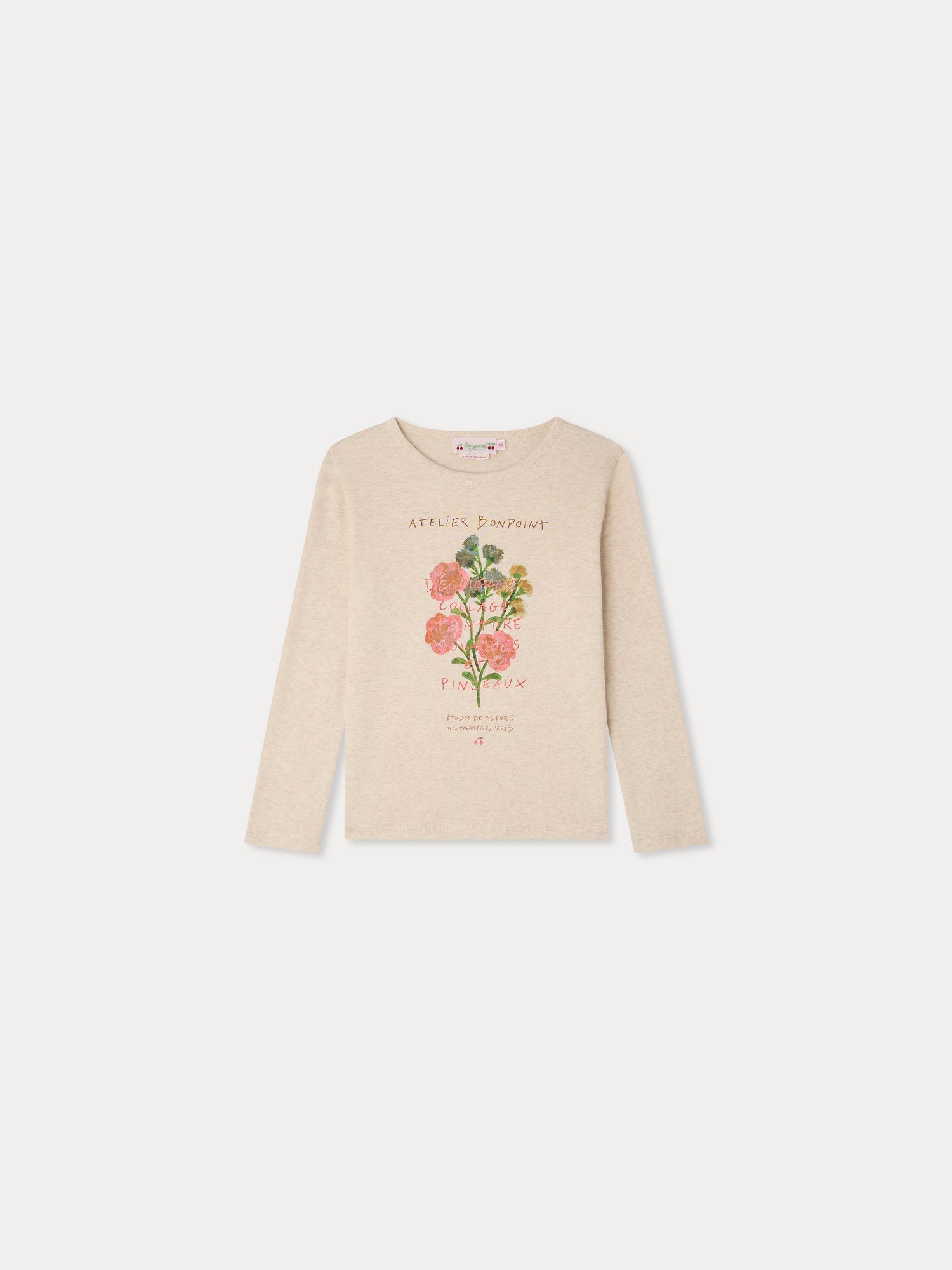 T-shirt à imprimé floral en coton biologique