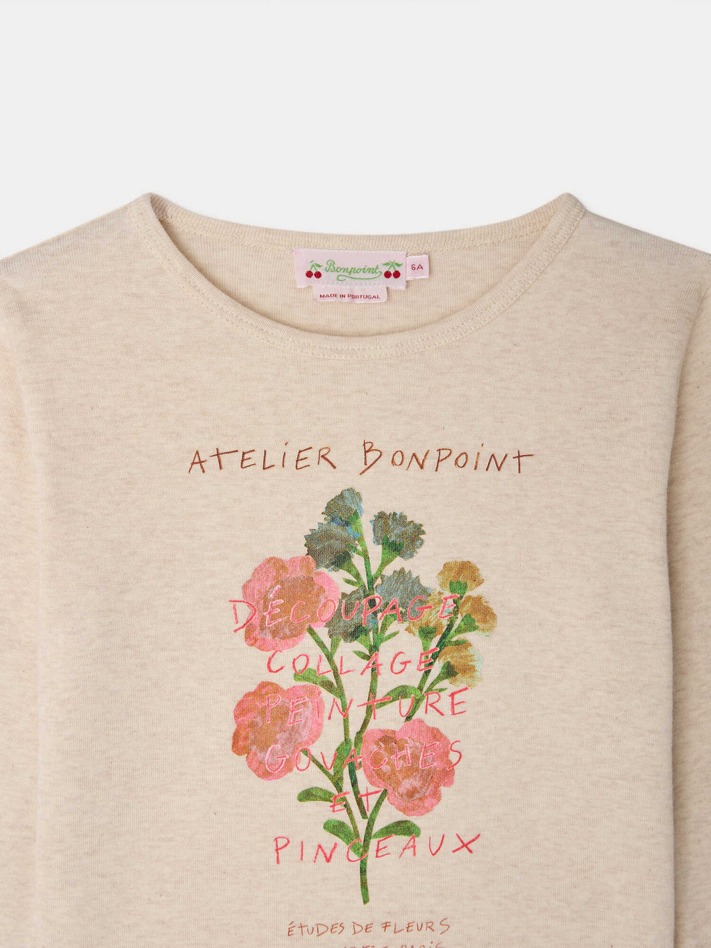 T-shirt à imprimé floral en coton biologique