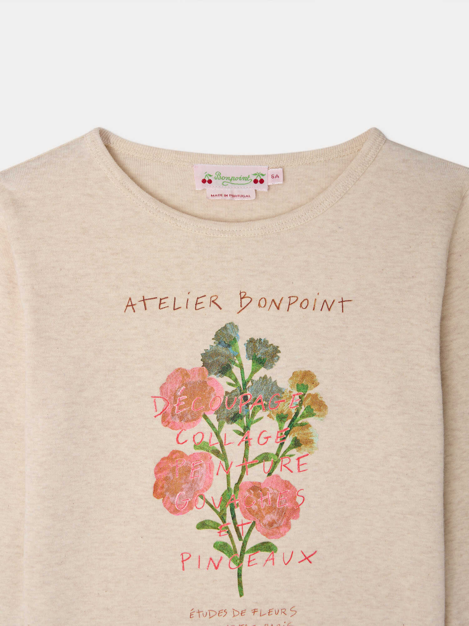 T-shirt à imprimé floral en coton biologique