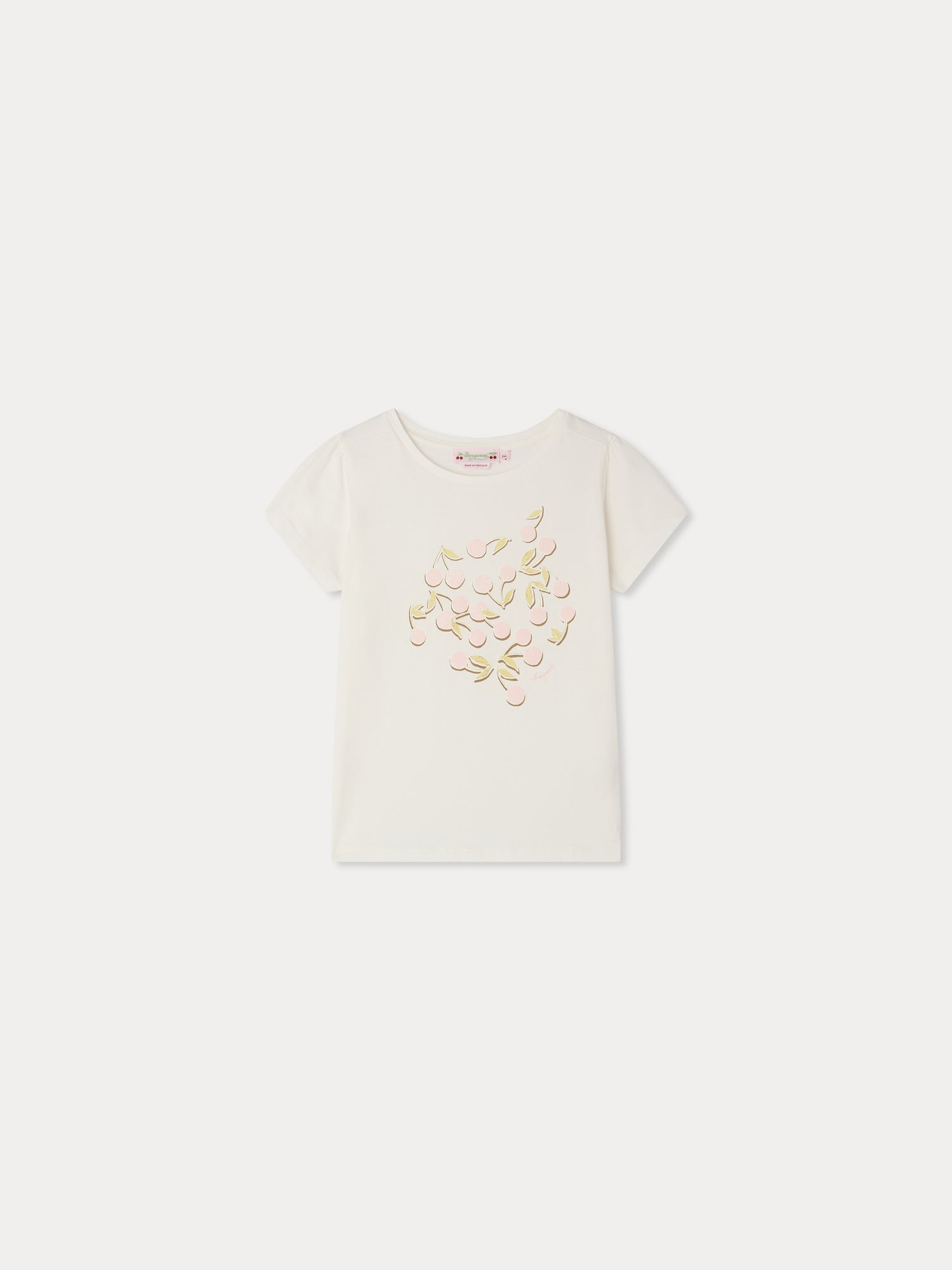 T-shirt à imprimé cerises en coton biologique