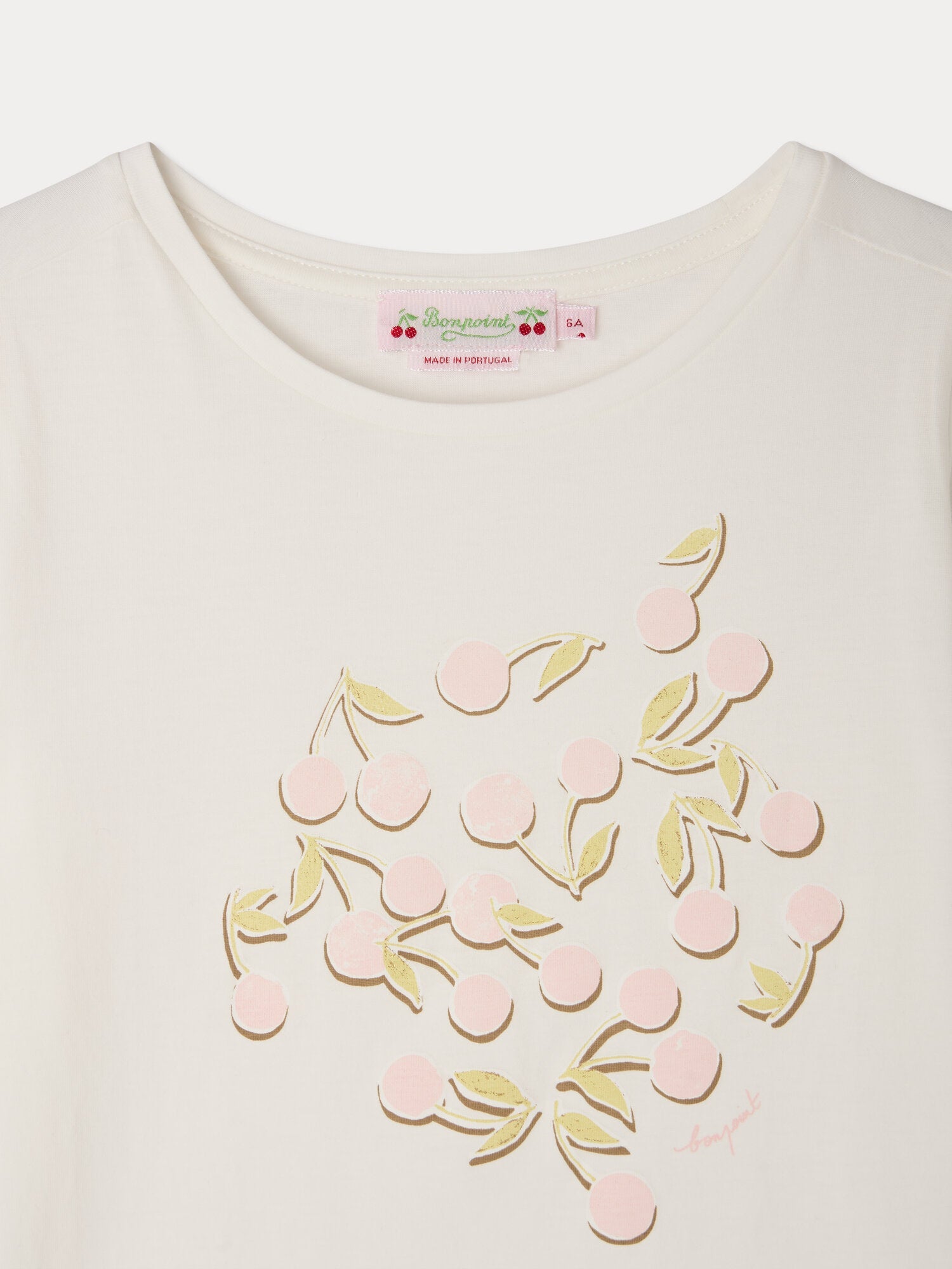 T-shirt à imprimé cerises en coton biologique